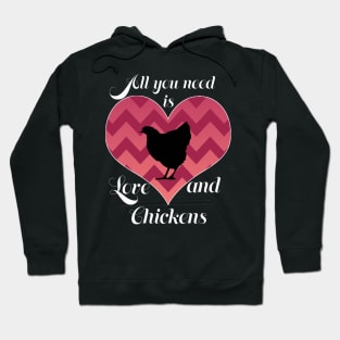 Love and chickens Hoodie